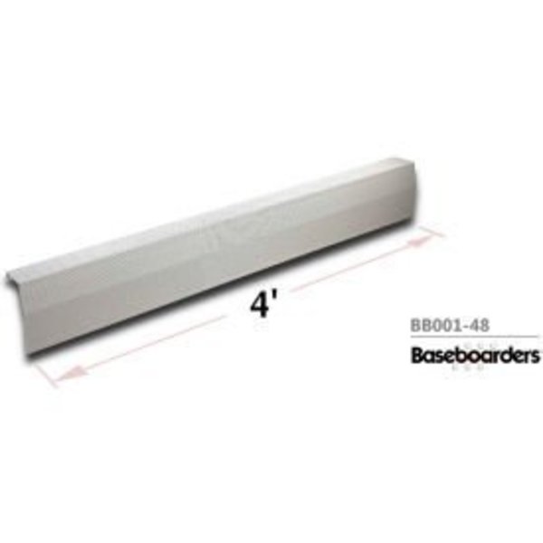 Buss General Partner Co Ltd Baseboarders® Premium Series 4 ft Steel Easy Slip-on Baseboard Heater Cover, White BB001-48-WHT